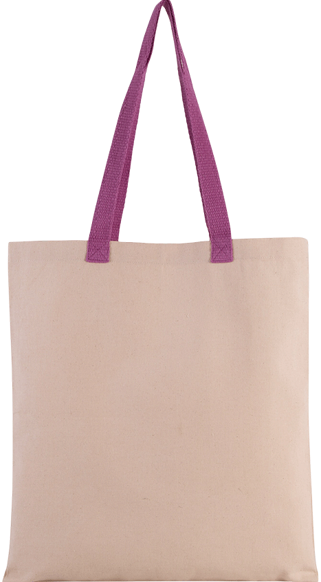 KI0277 – Platte totebag van canvas met contrasterend hengsel ontwerpen en bedrukken 464756