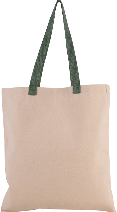 KI0277 – Platte totebag van canvas met contrasterend hengsel ontwerpen en bedrukken 464760