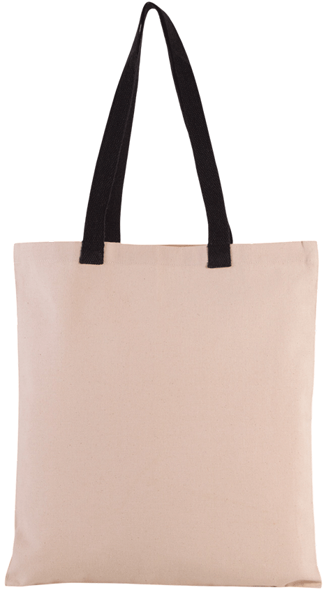KI0277 – Platte totebag van canvas met contrasterend hengsel ontwerpen en bedrukken 464762