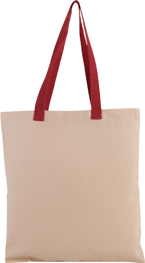 KI0277 – Platte totebag van canvas met contrasterend hengsel ontwerpen en bedrukken 464763