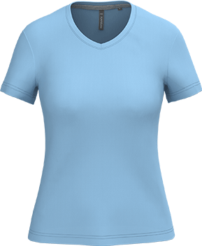 K381 – Basic+ Dames T-shirt V-hals Bedrukken 463417