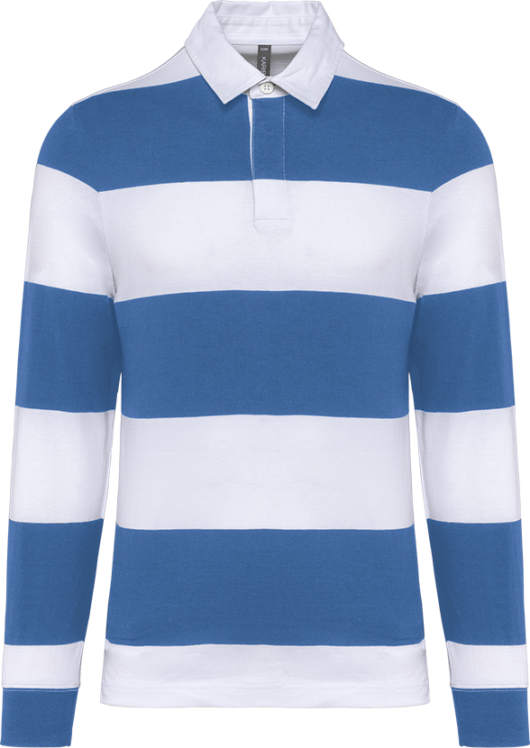 K285 – Unisex polo gestreept met lange mouwen 463207