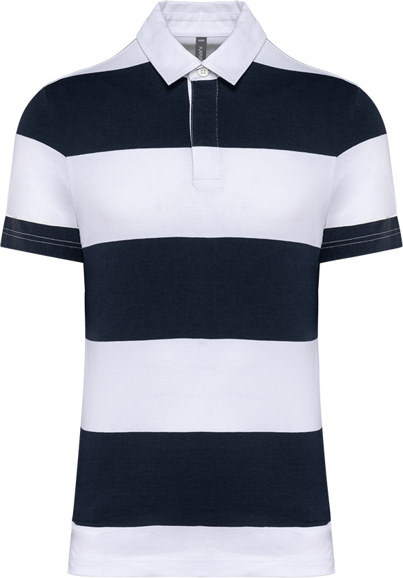 K286 – Unisex polo gestreept met korte mouwen 463206