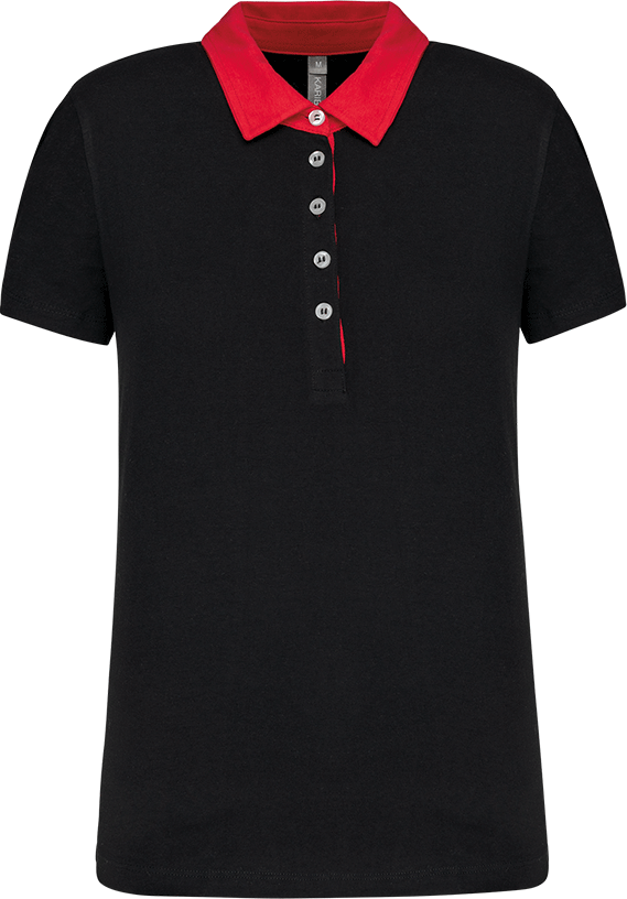 K261 – Damespolo jersey contrasterende kraag 463147