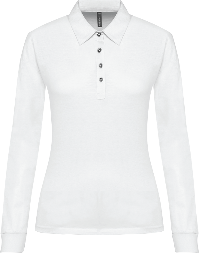 K265 – Damespolo jersey lange mouwen 463173