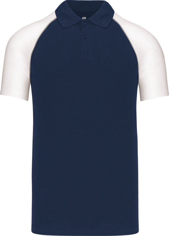K226 – Herenpolo baseball tweekleurig 462921