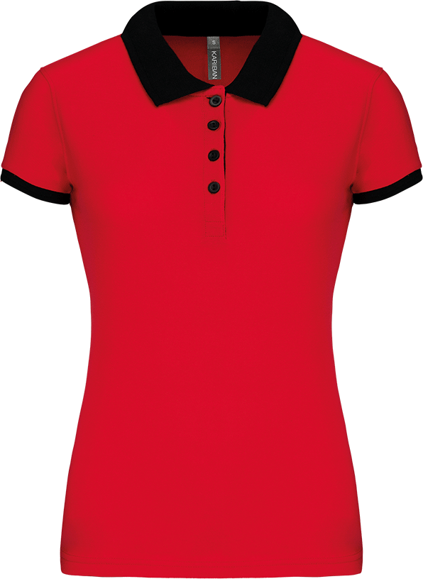 K259 – Damespolo pique contrasterende kraag 463154