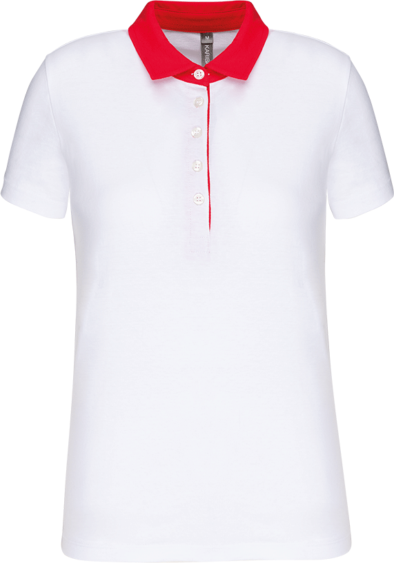 K261 – Damespolo jersey contrasterende kraag 463149