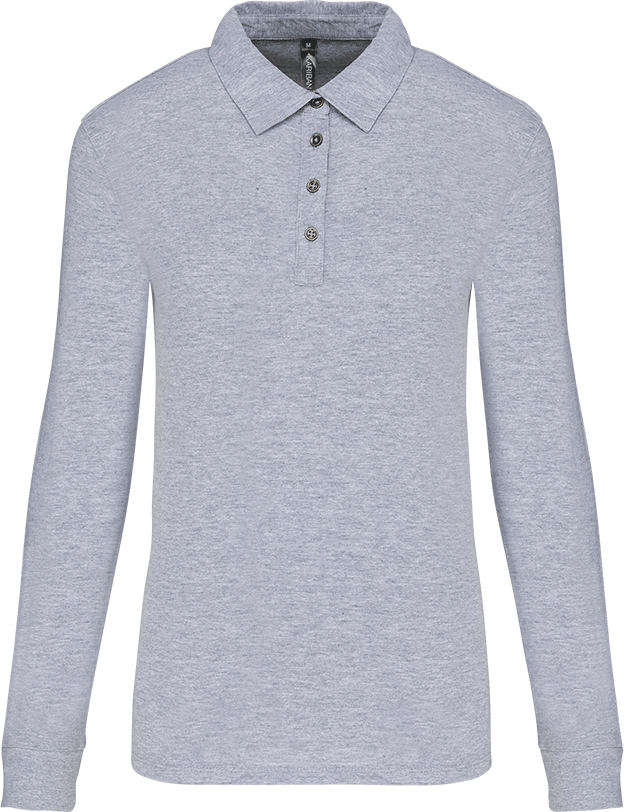 K265 – Damespolo jersey lange mouwen 463177