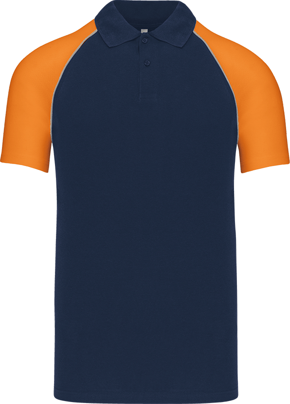 K226 – Herenpolo baseball tweekleurig 462925