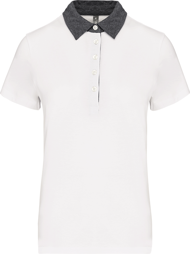 K261 – Damespolo jersey contrasterende kraag 463142