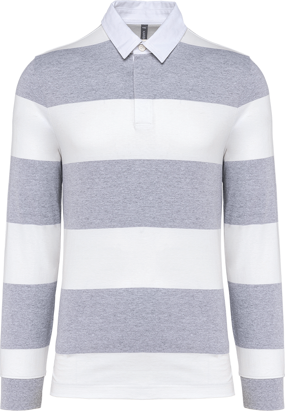 K285 – Unisex polo gestreept met lange mouwen 463201