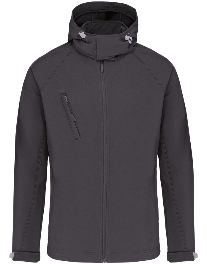 K413 – Heren softshell jas met afneembare capuchon 465676