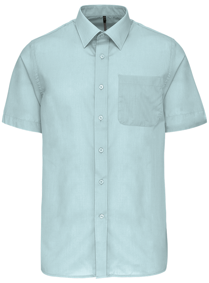K551 – Polykatoen heren overhemd popeline korte mouwen 465863