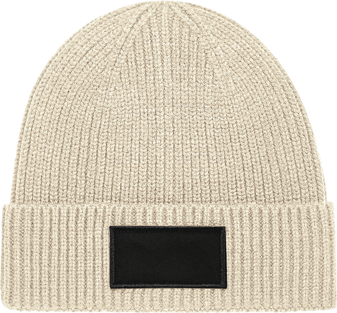 B442R – Geribbelde muts met rechthoekige patch 465561