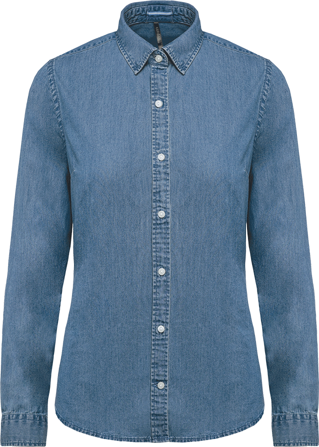 K509 – Damesblouse licht denim 465699