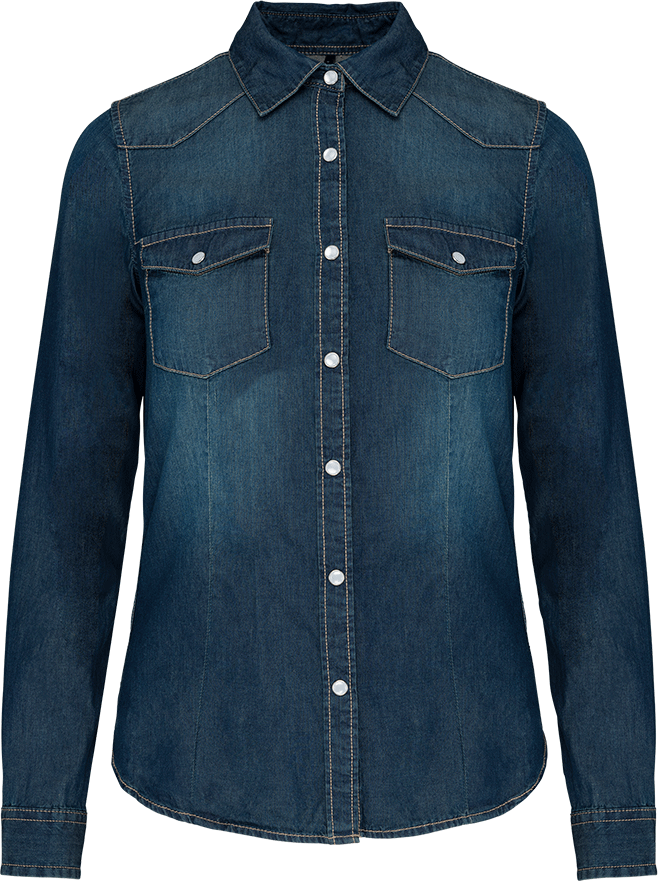 K518 – Damesblouse donker denim 465749