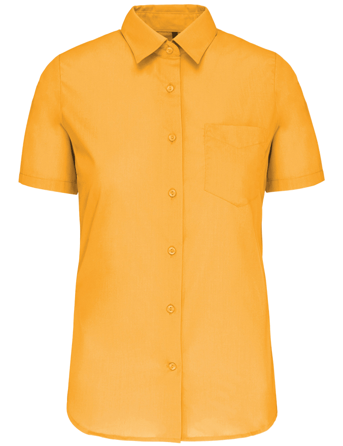 K548 – Polykatoen damesblouse popeline korte mouwen 465805
