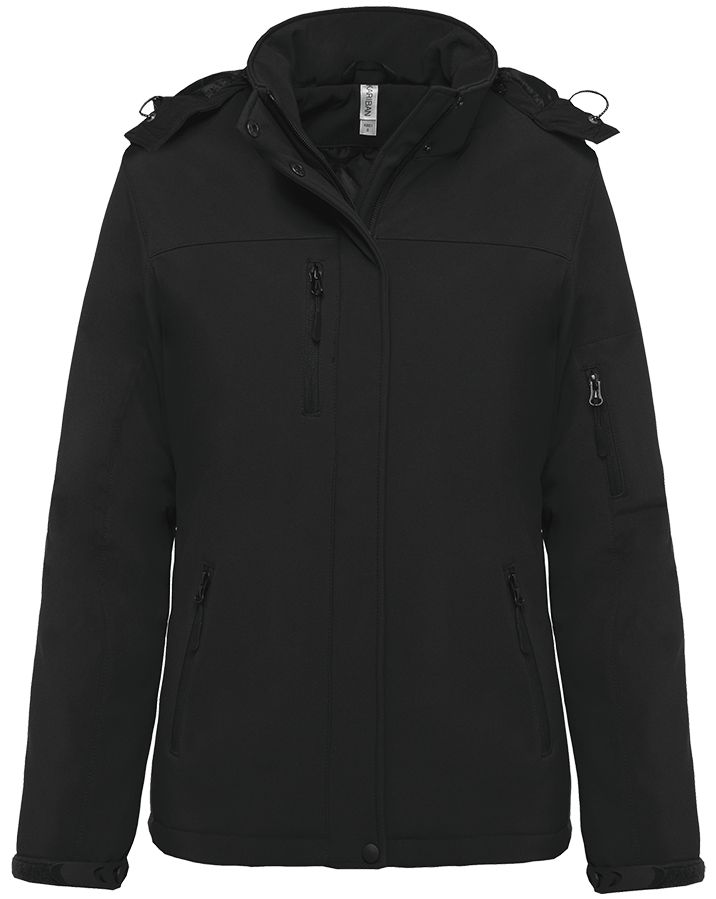 K651 – Gewatteerde softshell damesparka met capuchon 465885