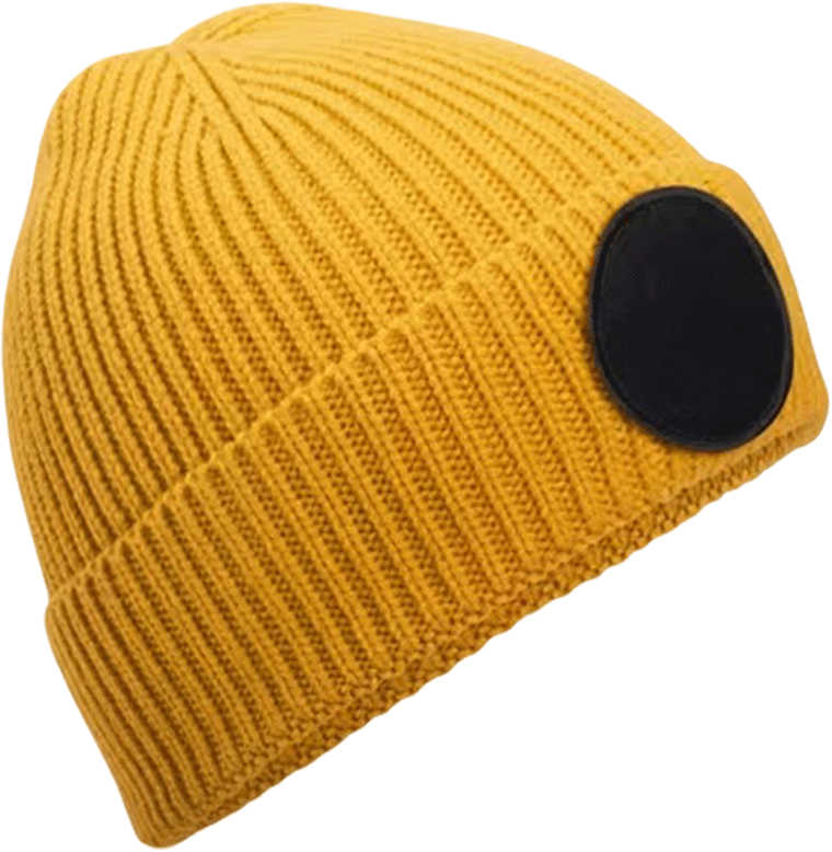 B332R – Geribbelde muts met ronde patch 465531