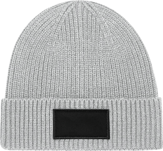 B442R – Geribbelde muts met rechthoekige patch 465557
