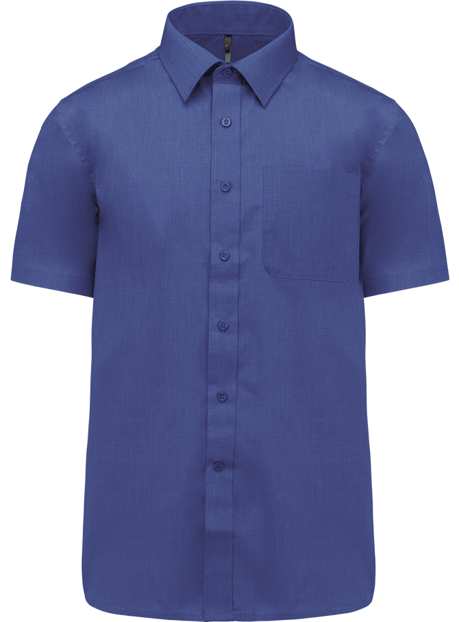 K551 – Polykatoen heren overhemd popeline korte mouwen 465866