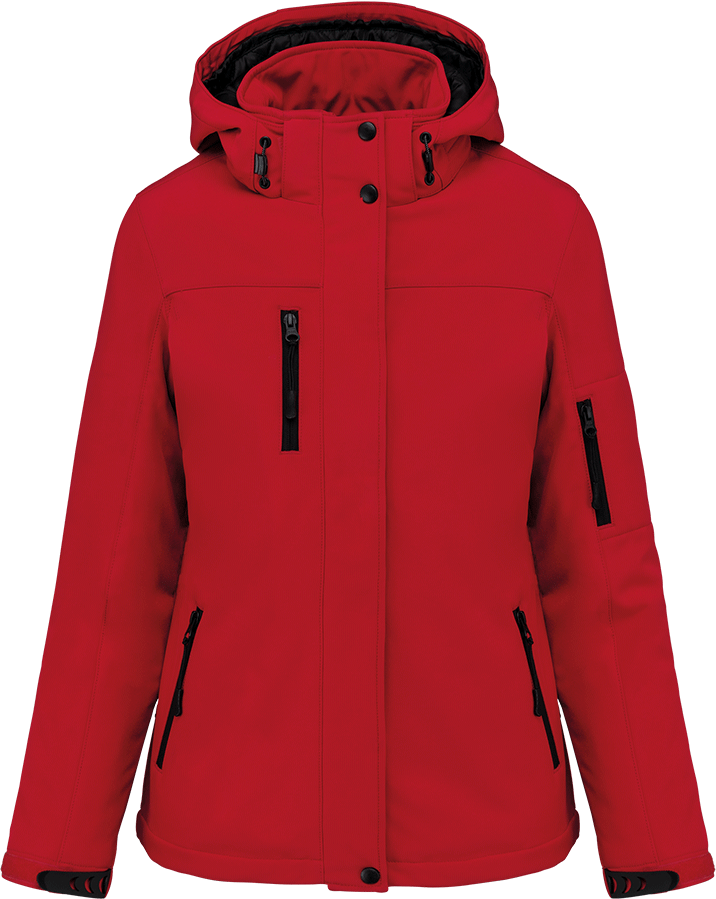 K651 – Gewatteerde softshell damesparka met capuchon 465882