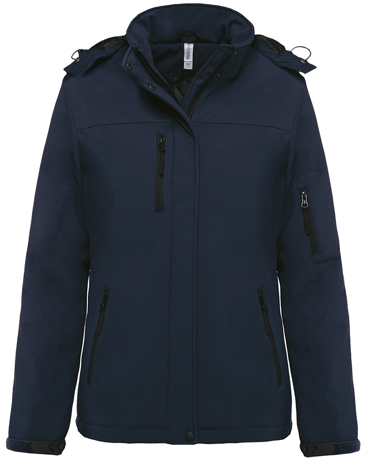 K651 – Gewatteerde softshell damesparka met capuchon 465883