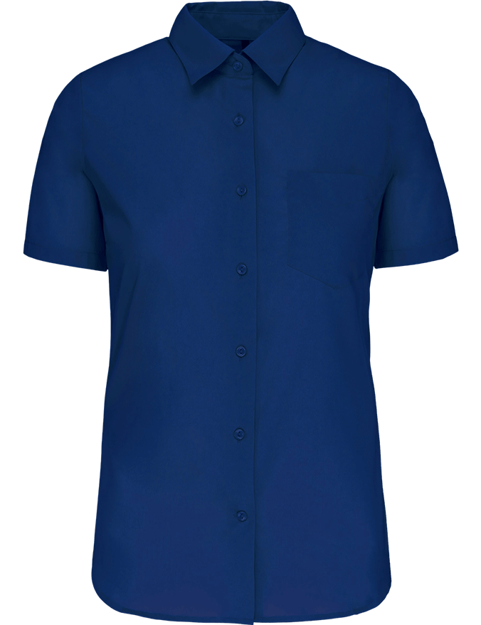 K548 – Polykatoen damesblouse popeline korte mouwen 465809