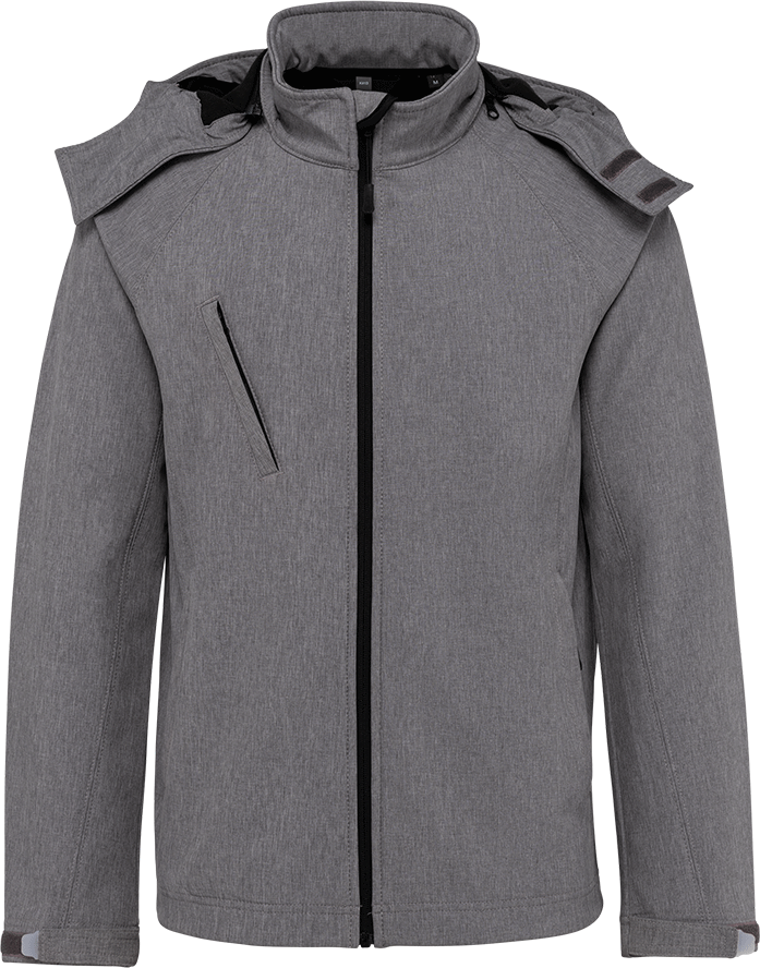 K413 – Heren softshell jas met afneembare capuchon 465675
