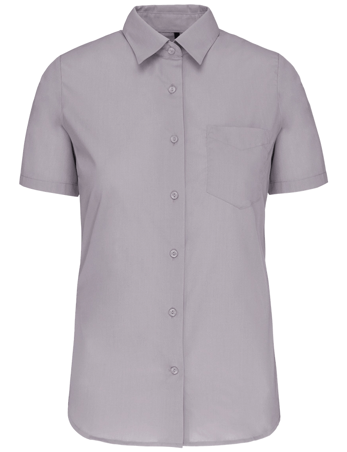 K548 – Polykatoen damesblouse popeline korte mouwen 465810