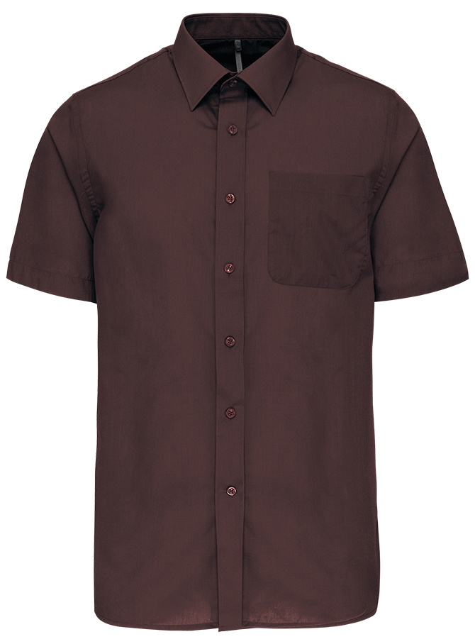 K551 – Polykatoen heren overhemd popeline korte mouwen 465869