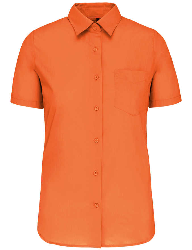 K548 – Polykatoen damesblouse popeline korte mouwen 465815