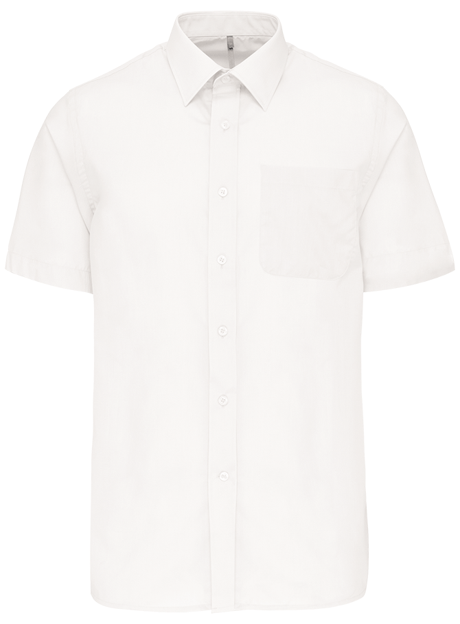 K551 – Polykatoen heren overhemd popeline korte mouwen 465878
