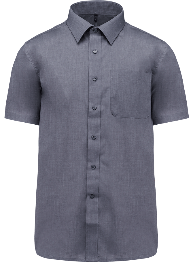 K551 – Polykatoen heren overhemd popeline korte mouwen 465879