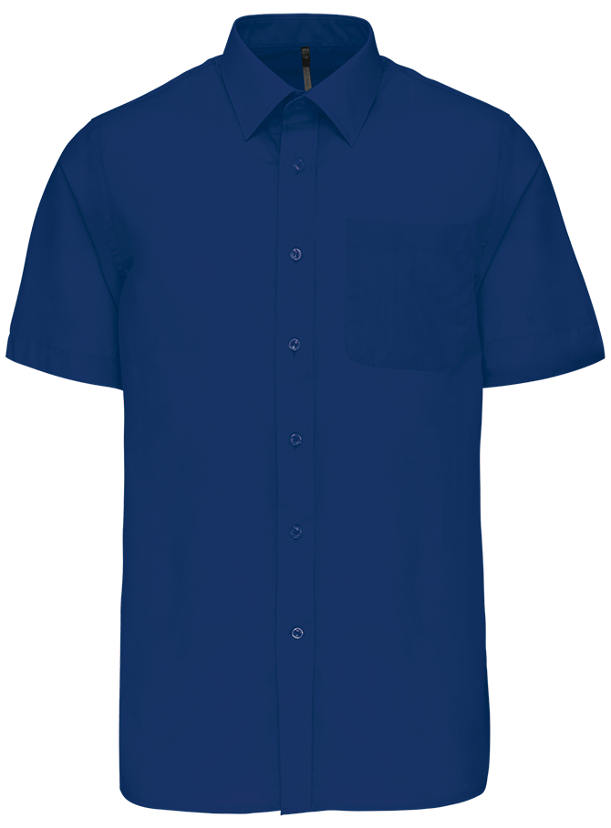 K551 – Polykatoen heren overhemd popeline korte mouwen 465880