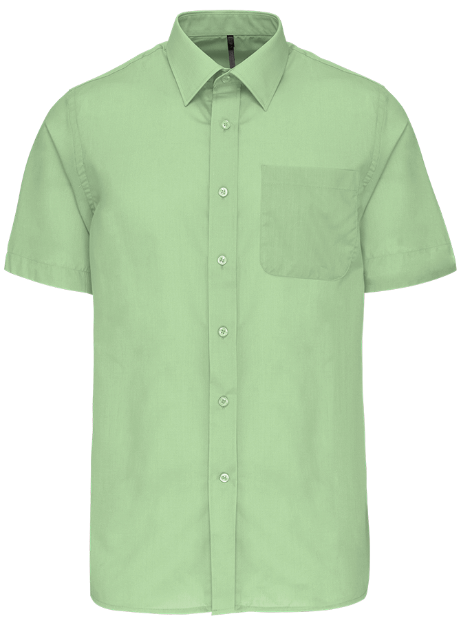 K551 – Polykatoen heren overhemd popeline korte mouwen 465855
