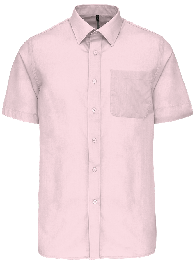 K551 – Polykatoen heren overhemd popeline korte mouwen 465856