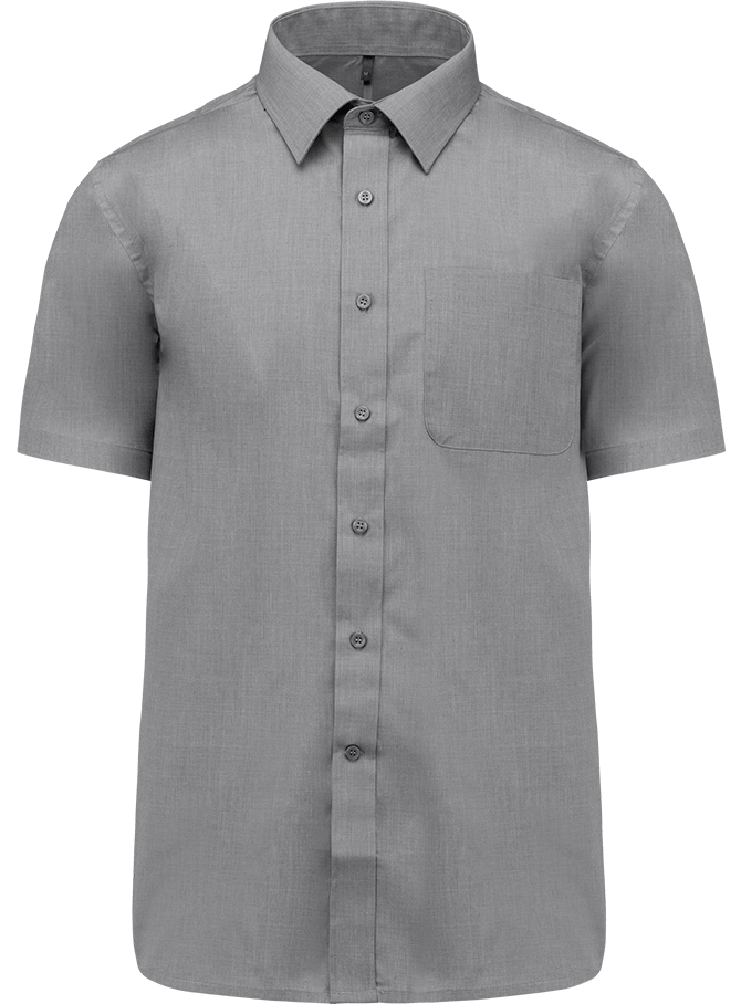 K551 – Polykatoen heren overhemd popeline korte mouwen 465859