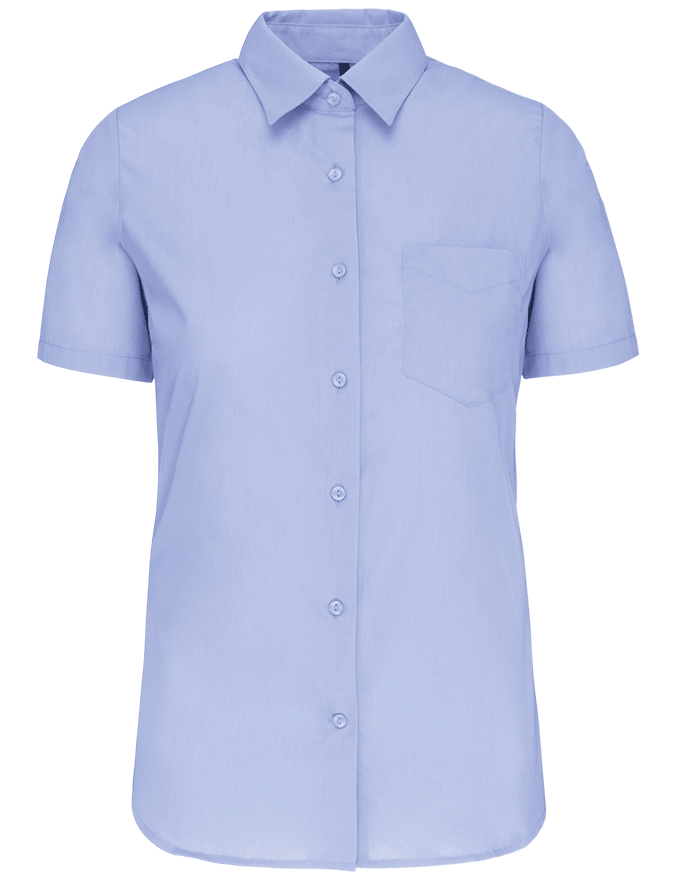 K548 – Polykatoen damesblouse popeline korte mouwen 465800