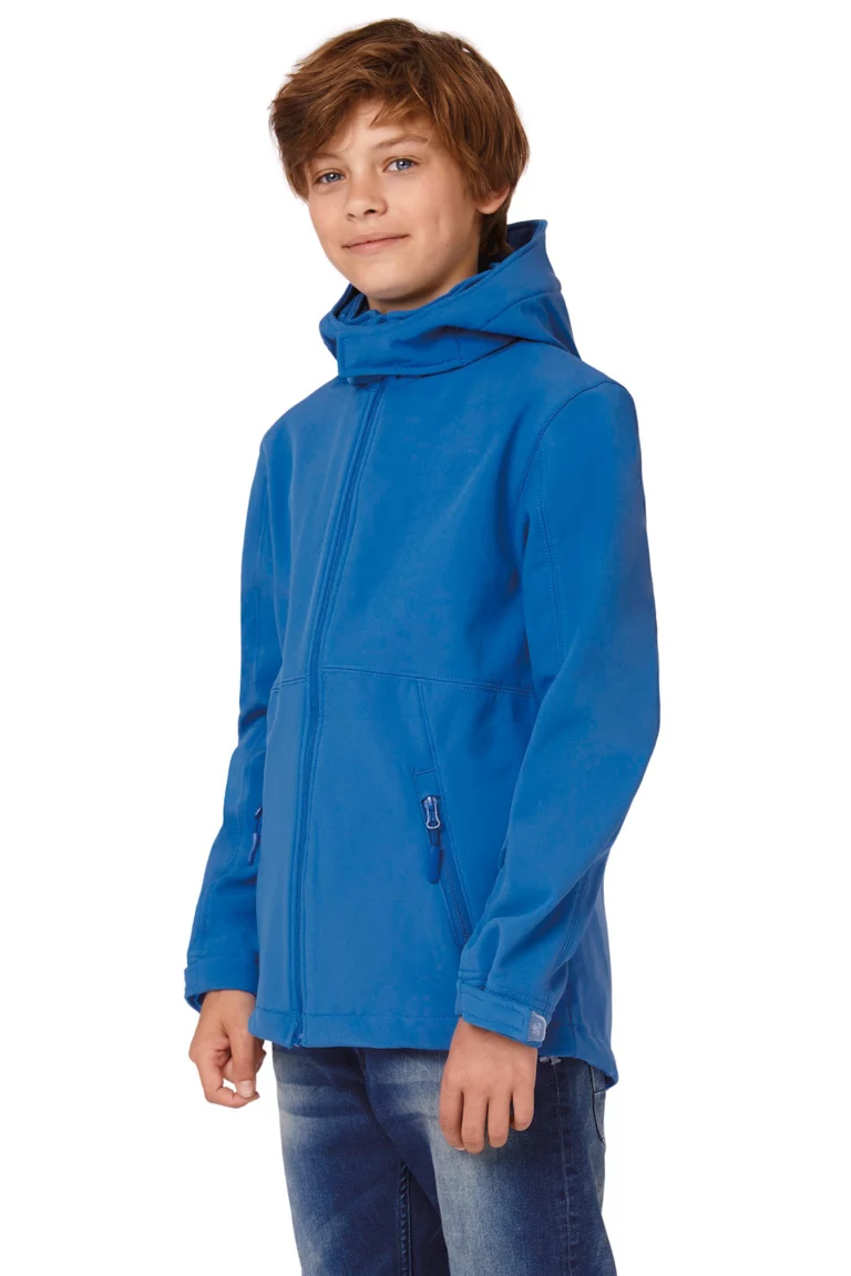 cgjk969 - kinder softshell jas 3-laags met capuchon -