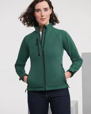 ru140f - dames softshell jas 3-laags -