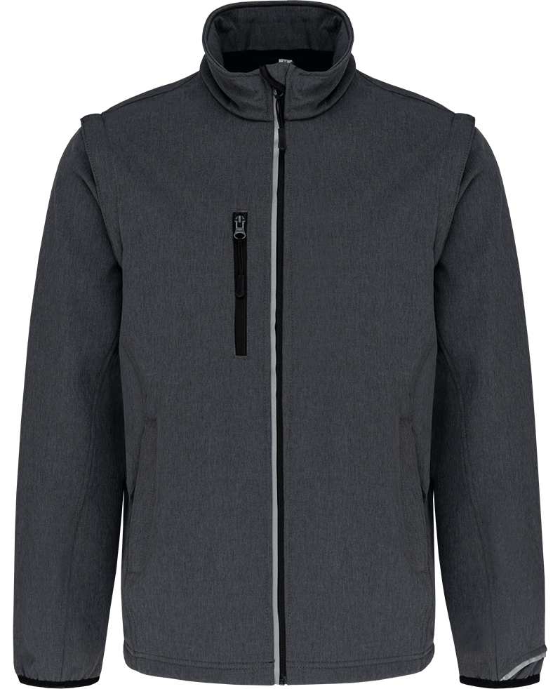 PA323 – Unisex softshell jas afritsbare mouwen 3-laags 466407