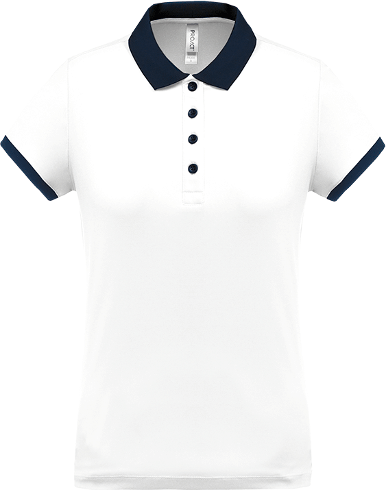 PA490 – Dames sportpolo tweekleurig 466631