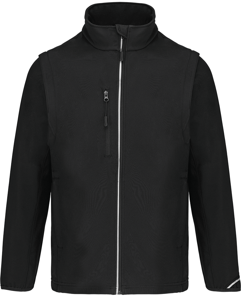 PA323 – Unisex softshell jas afritsbare mouwen 3-laags 466408