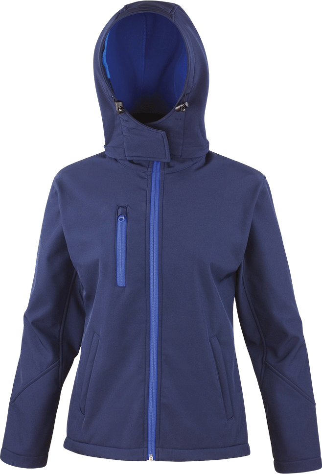 R230F – Core dames softshell jas 3-laags met capuchon 466831