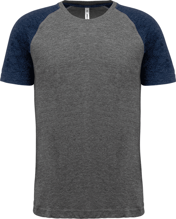 PA4010 – Hoogwaardig tweekleurig Triblend sport T-shirt 466636