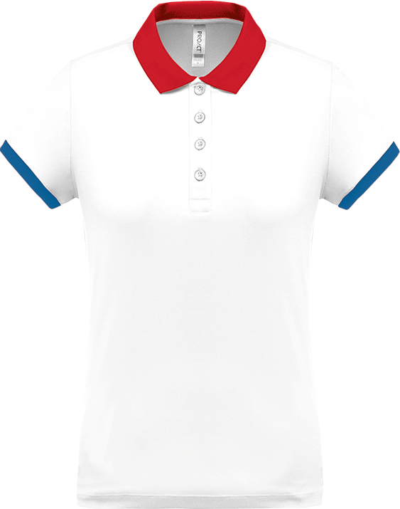 PA490 – Dames sportpolo tweekleurig 466633