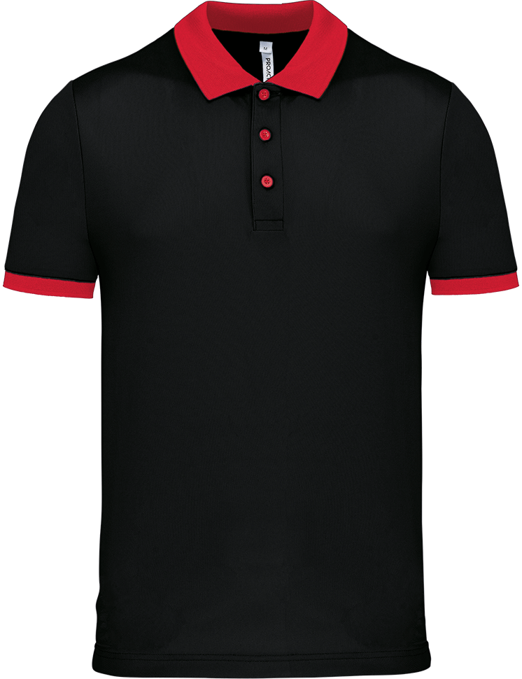 PA489 – Heren sportpolo tweekleurig 466615
