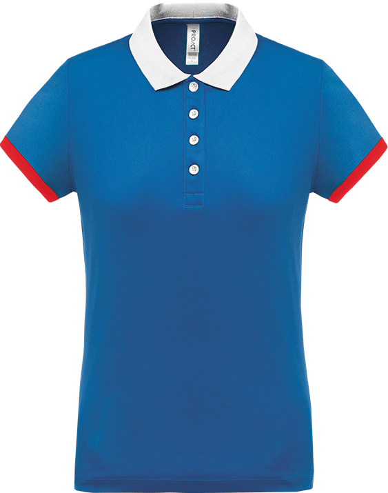 PA490 – Dames sportpolo tweekleurig 466635